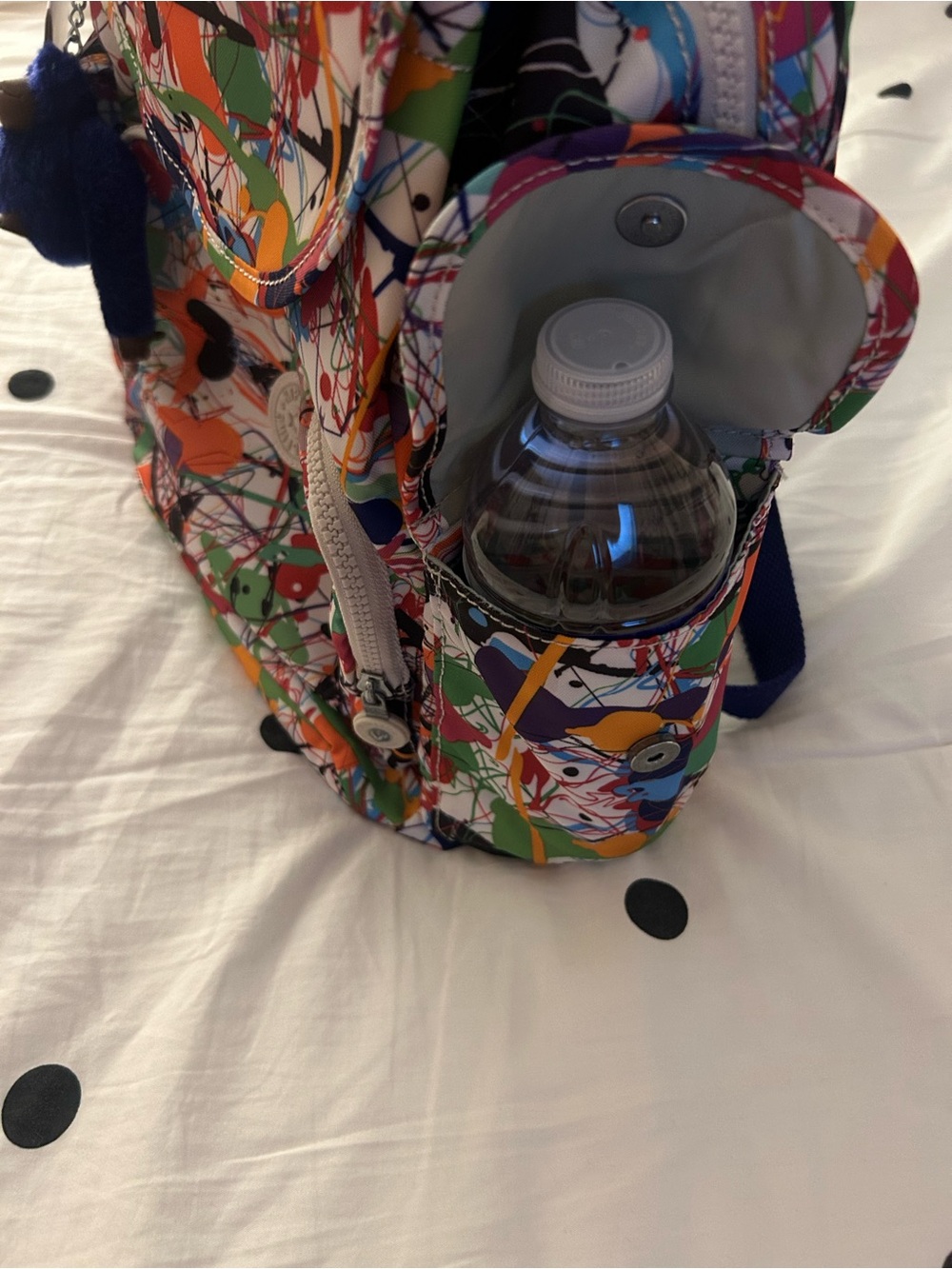 Kipling Ravier Paintball Pattern Backpack - Picture 9 of 15